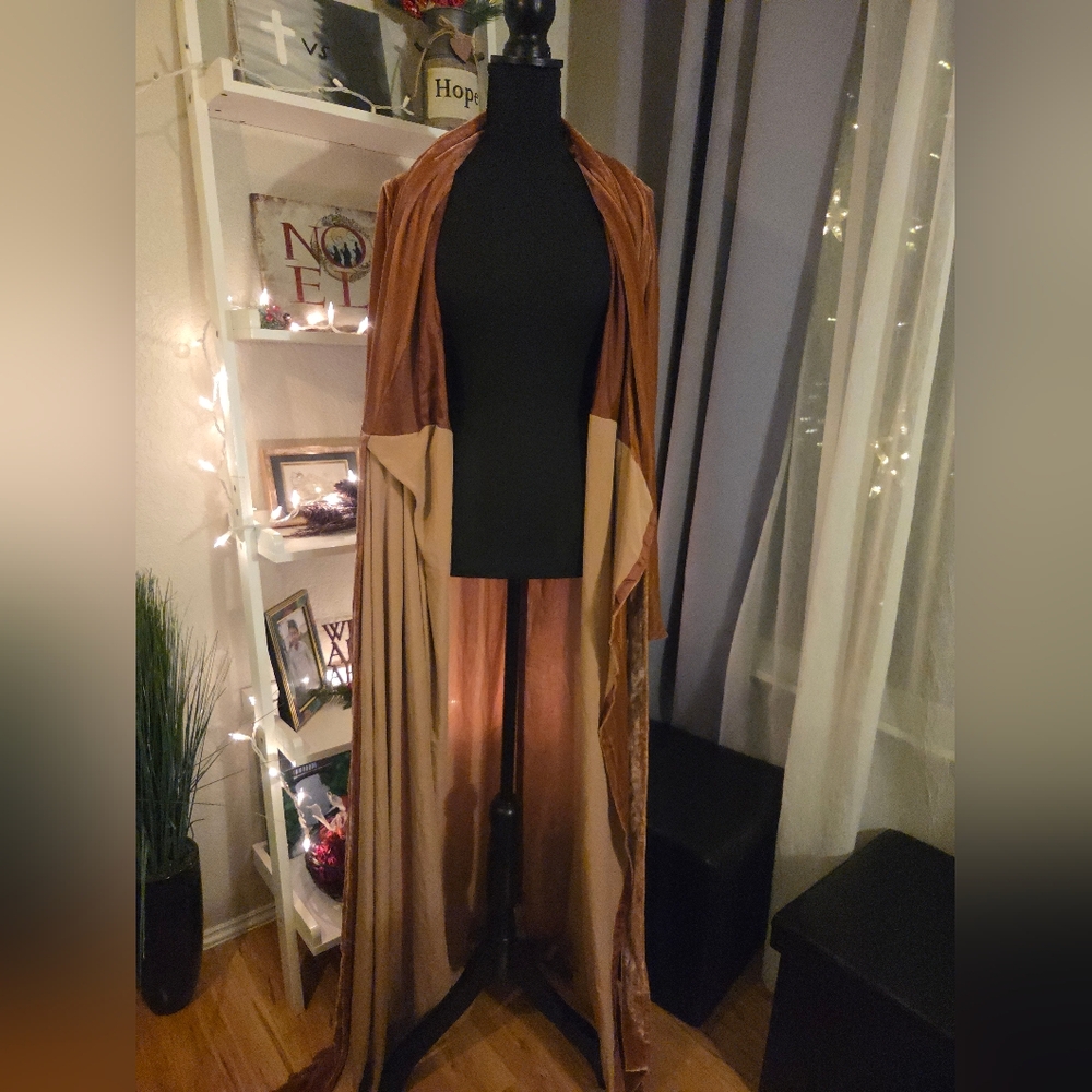 Rick Owens Burnt Pink Velvet Wrap Dress - Picture 10 of 14